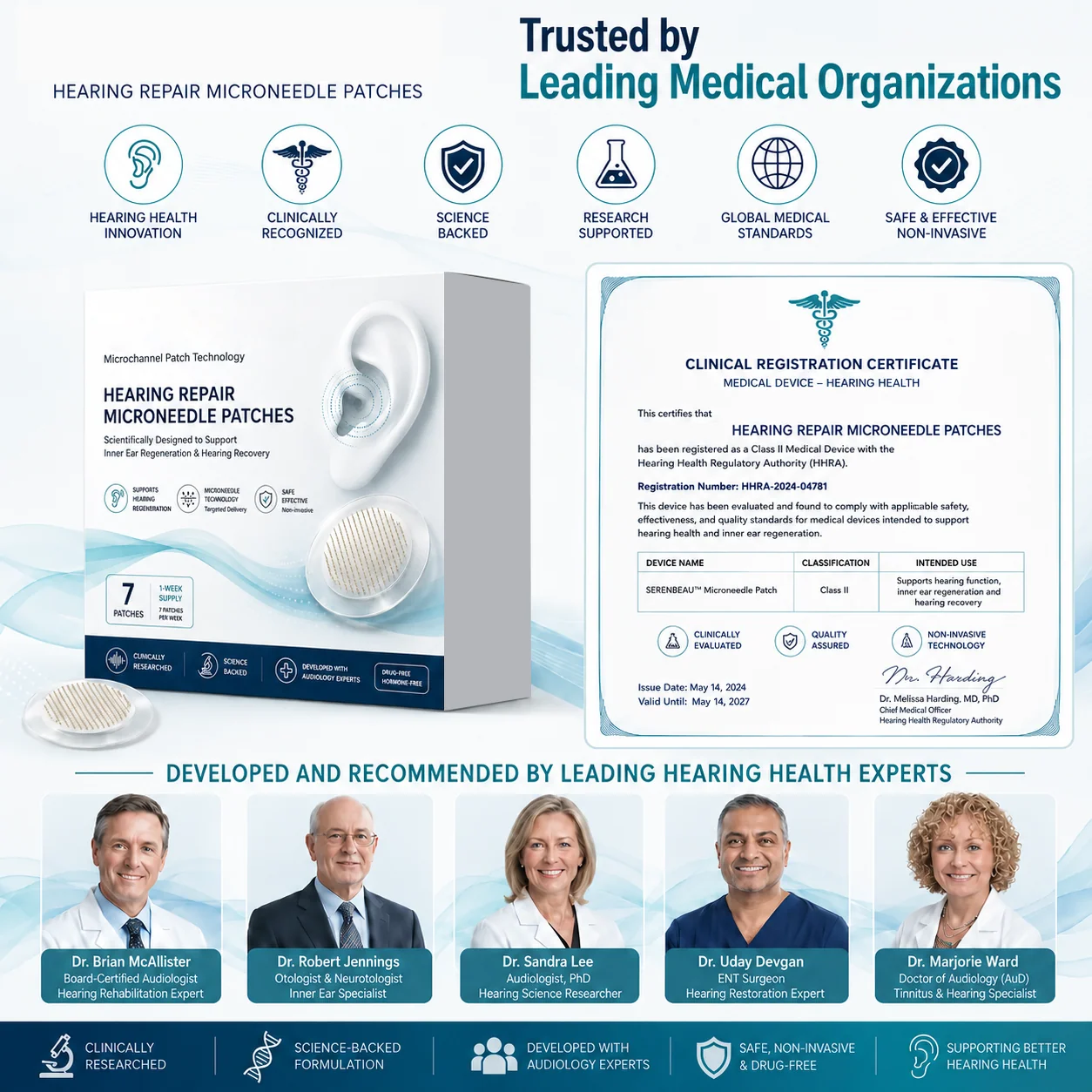 VOLCNE® Hearing Repair Microneedle Patches